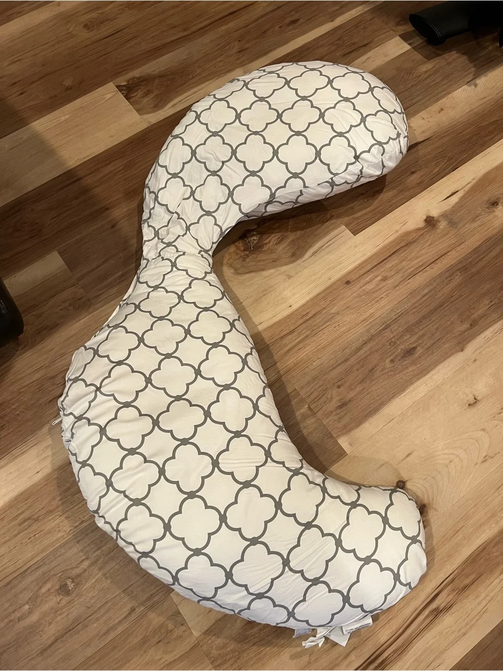 Boppy Gray & White Patterned Slipcovered Total Body Pillow - Picture 2 of 2